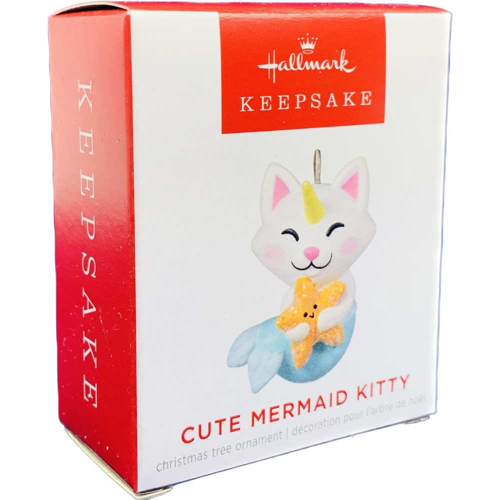 Hallmark CUTE MERMAID KITTY Miniature Keepsake Ornament 2022